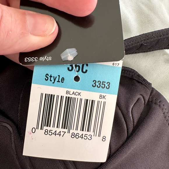 Bali NEW Live It Up Seamless Underwire Bra Petal Pattern Black Size 36C - Picture 12 of 16